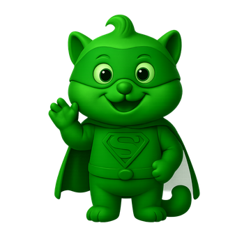 Groene superheld als thema